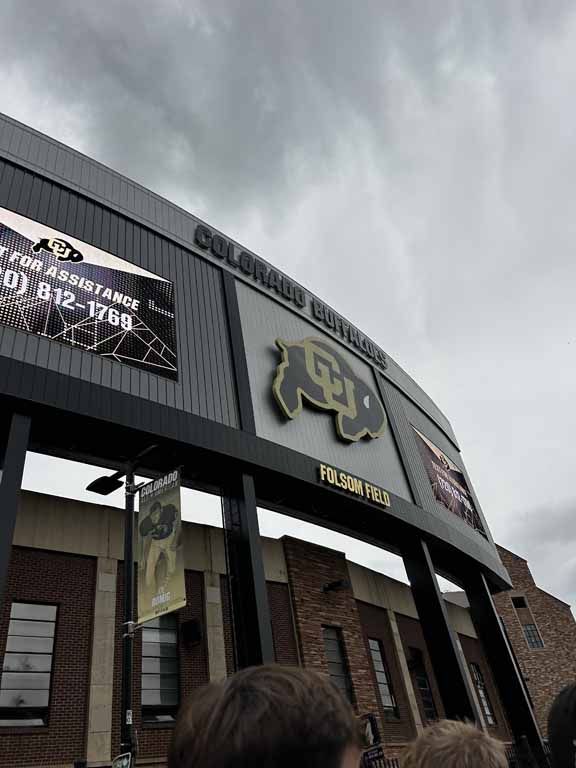 Folsom Field Videoboard University of Colorado Side Angle View